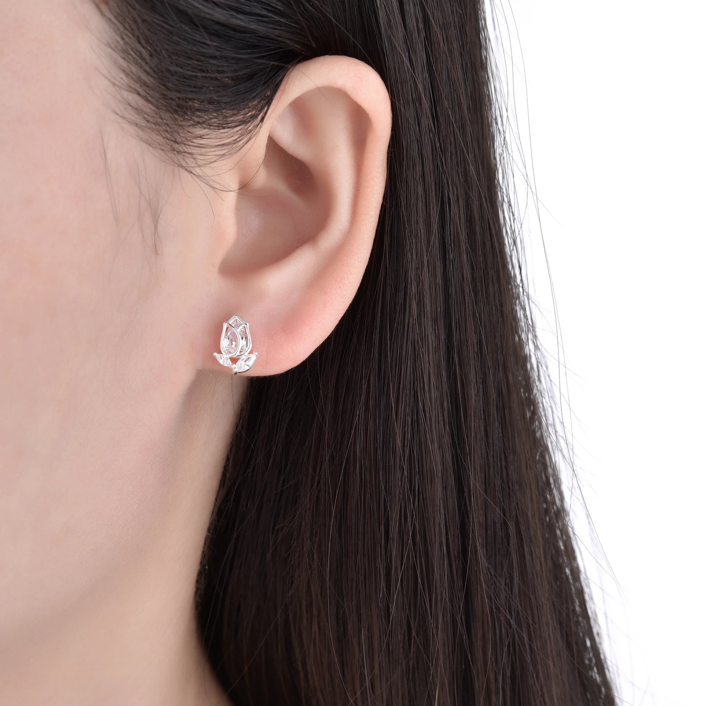 Zarcillos Tulipanes - Plata 925