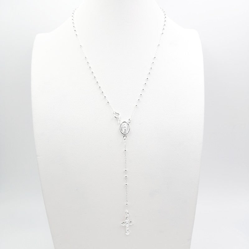 Rosario Milagrosa Balin 2mm - Plata 925