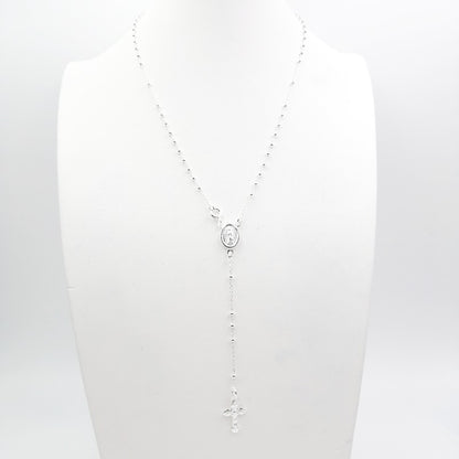 Rosario Milagrosa Balin 2mm - Plata 925