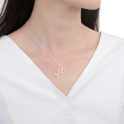 Gargantilla Estetoscopio Ajustable - Plata 925
