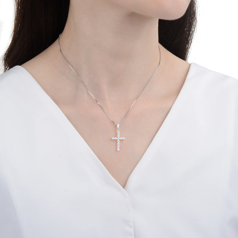 Dije Cruz Puntos de Luz 1,8cm - Plata 925