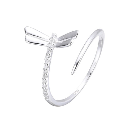 Anillo Libélula Ajustable - Plata 925