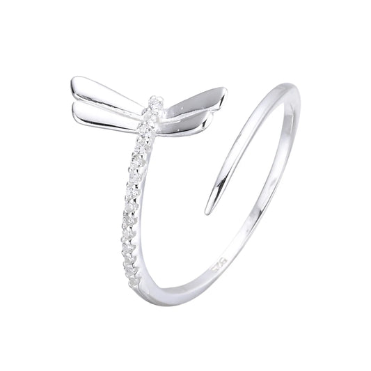 Anillo Libélula Ajustable - Plata 925