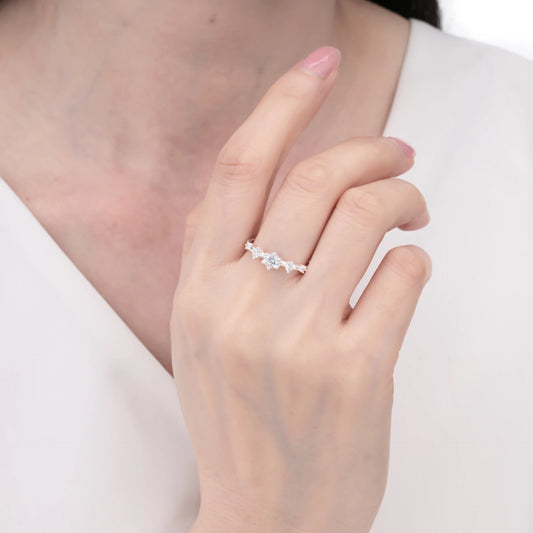 Anillo Cristales - Plata 925