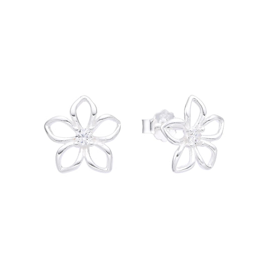 Zarcillos Flor - Plata 925
