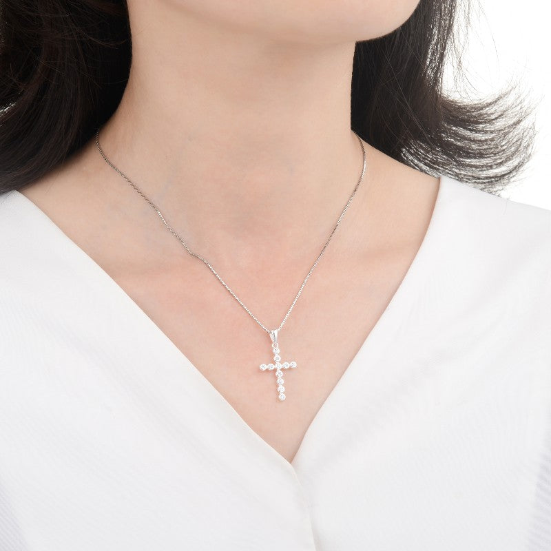 Dije Cruz Puntos de Luz 2,2cm Plata 925