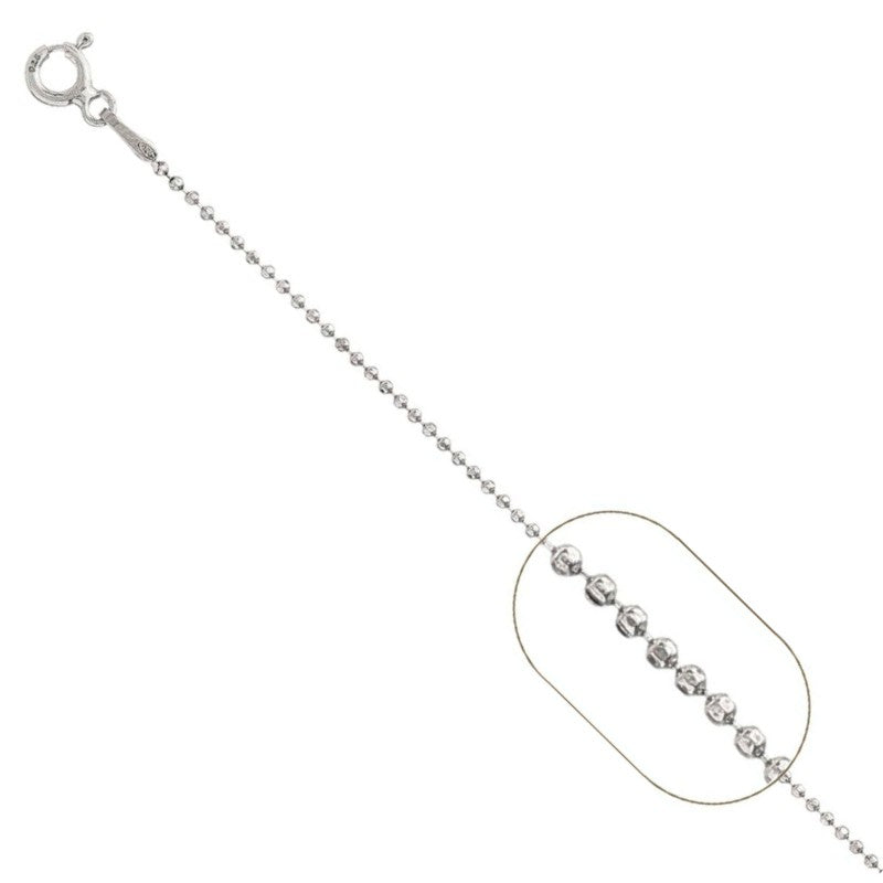 Cadena Bolitas Diamantadas - Plata 925