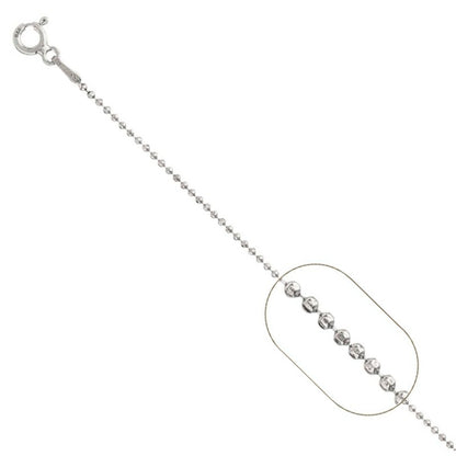 Cadena Bolitas Diamantadas - Plata 925