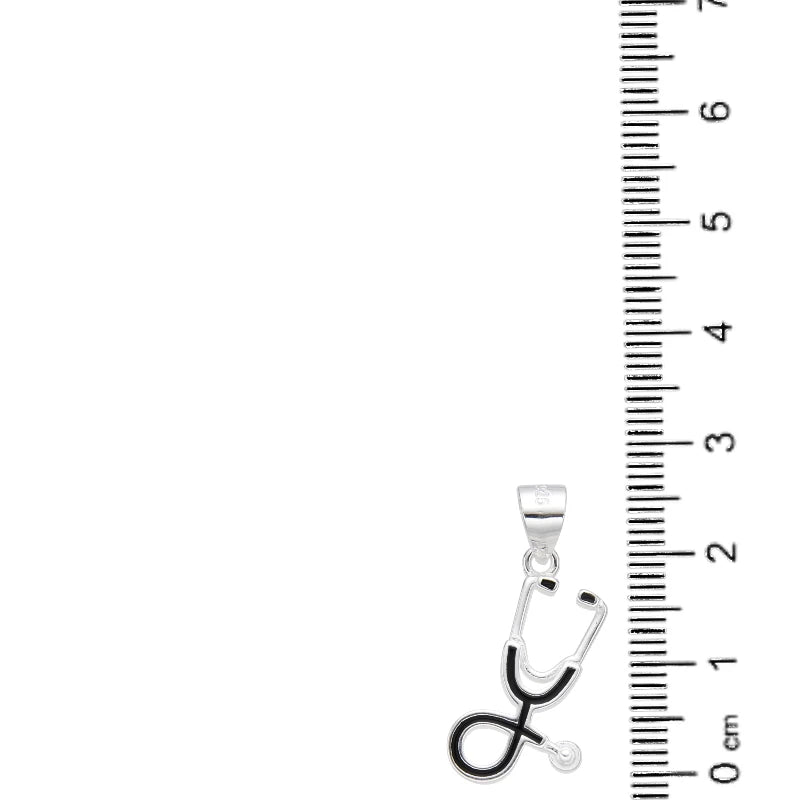 Dije Estetoscopio 1,9cm -Plata 925