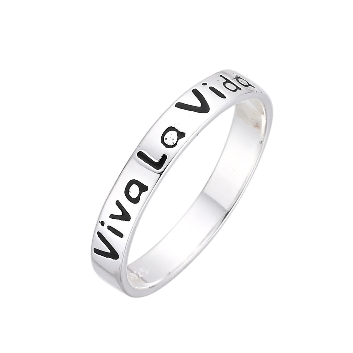 Anillo Liso Viva La Vida - Plata 925