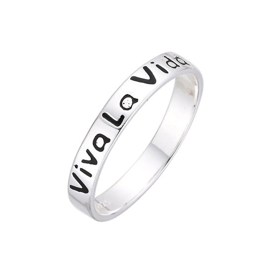 Anillo Liso Viva La Vida - Plata 925