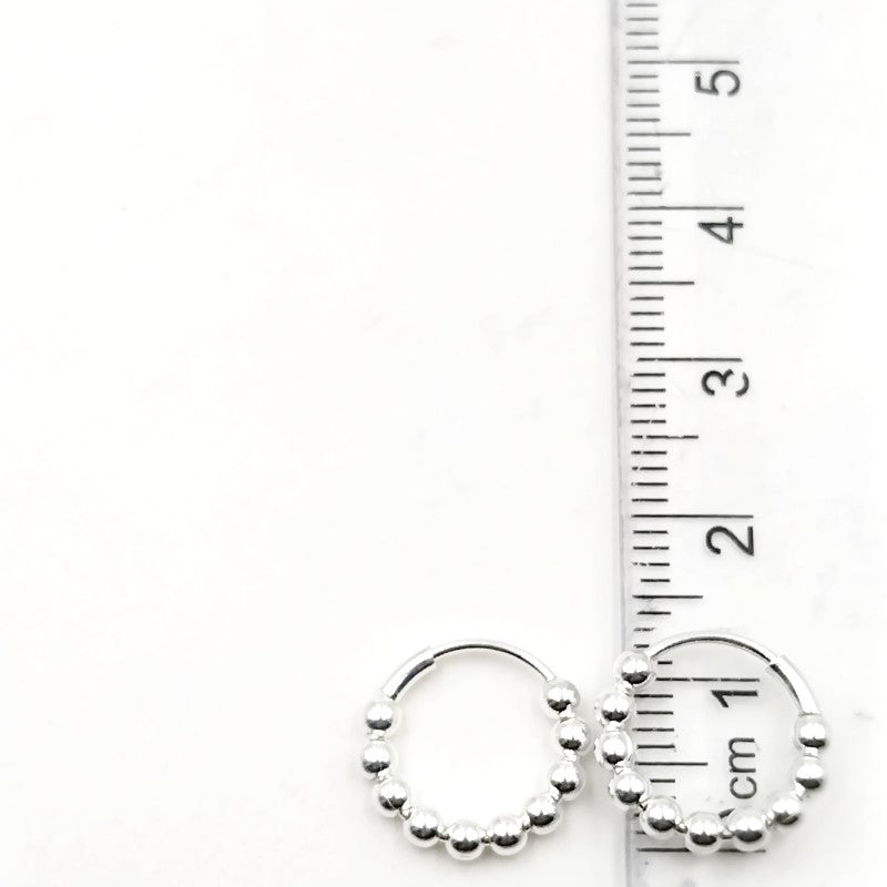 Argollas Bolas Lisas Plata 925