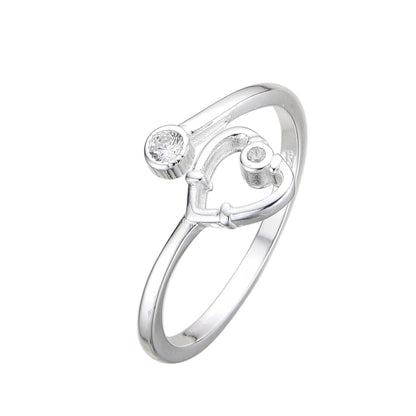 Anillo Estetoscopio Ajustable 7 - Plata 925