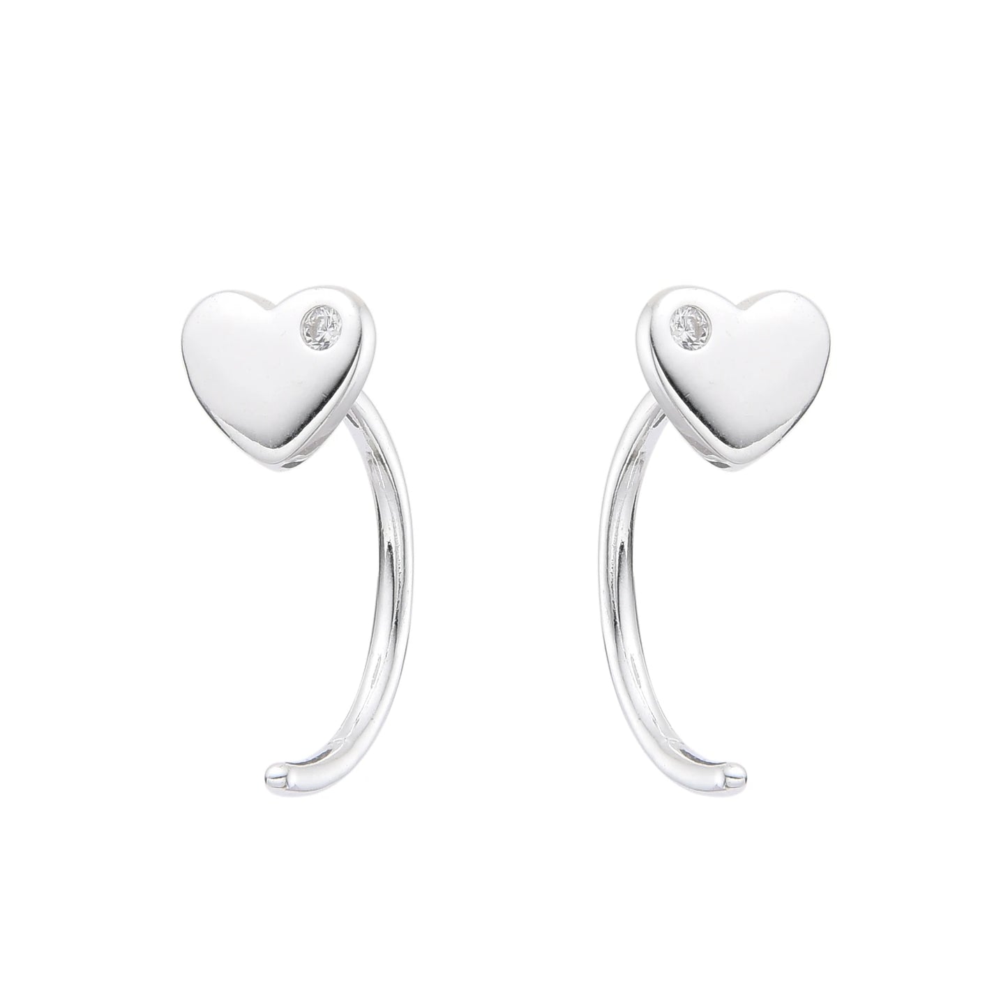 Zarcillos Corazones - Plata 925