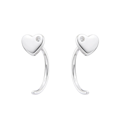 Zarcillos Corazones - Plata 925