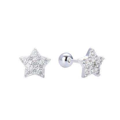 Zarcillos Estrellas Tapa de Rosca - Plata 925