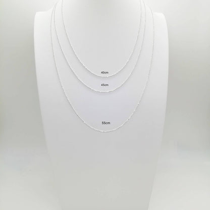 Cadena Bolitas Diamantadas - Plata 925