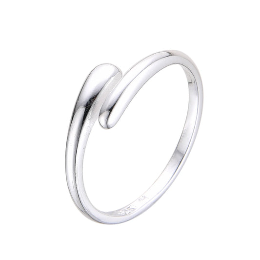 Anillo Liso Delgado Ajustable Plata 925