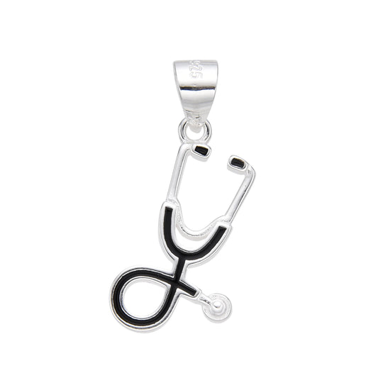 Dije Estetoscopio 1,9cm -Plata 925