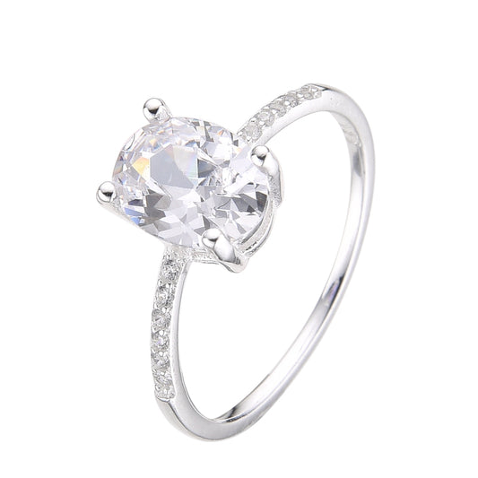 Anillo Piedra Ovalada - Plata 925