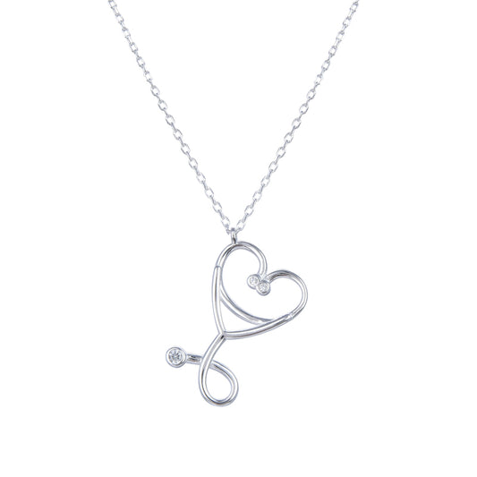 Gargantilla Estetoscopio Ajustable - Plata 925