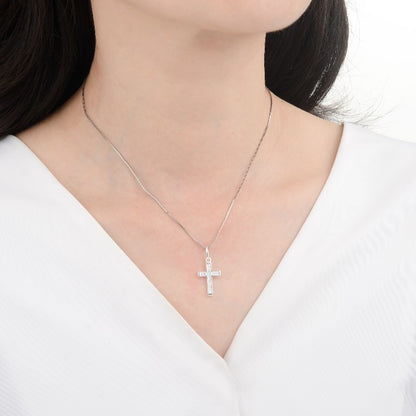 Dije Cruz Brillante 1,7cm Plata 925