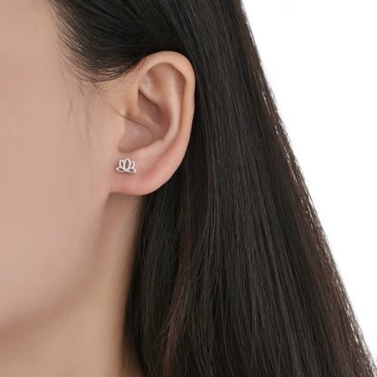 Zarcillos Flor de Lotus - Plata 925