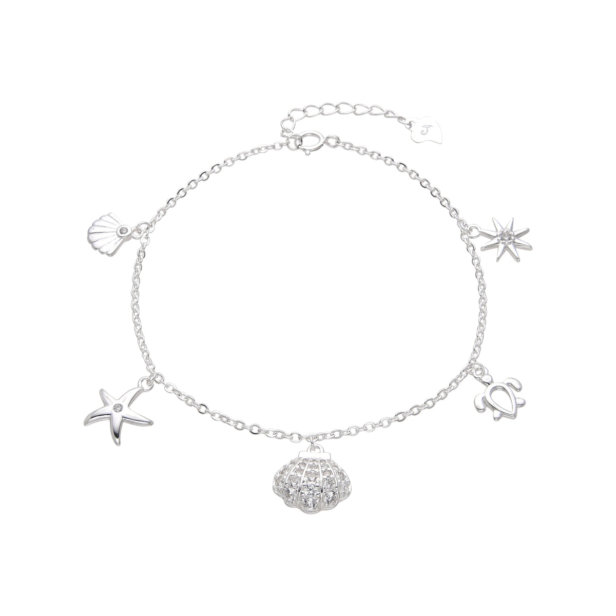 Pulsera Dijes Variados 20cm Ajustable - Plata 925