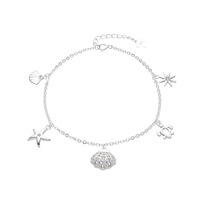 Pulsera Dijes Variados 20cm Ajustable - Plata 925