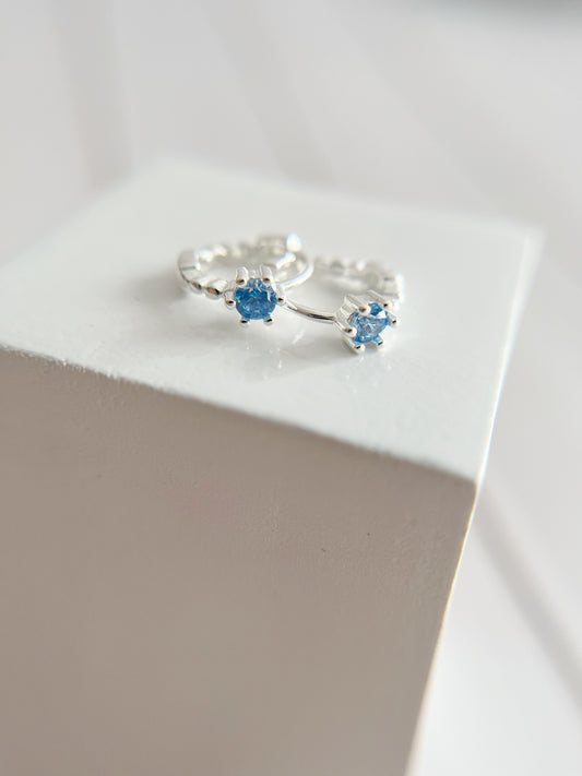 Argollas Cristal Azul
