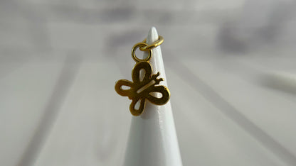 Dije Mariposa Plata 925 con Baño de Oro