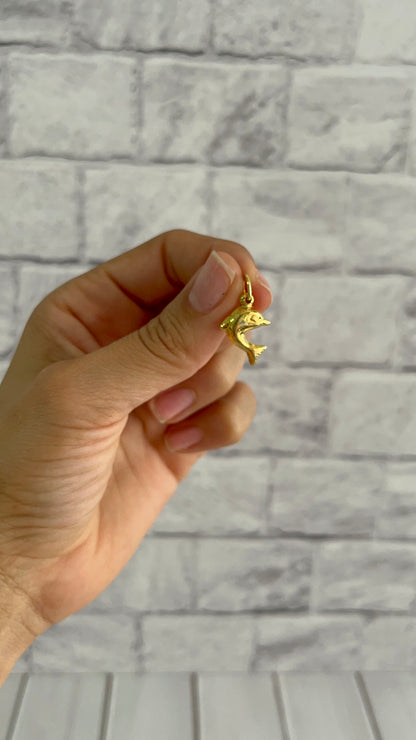 Dije Delfín Plata 925 con Baño de Oro