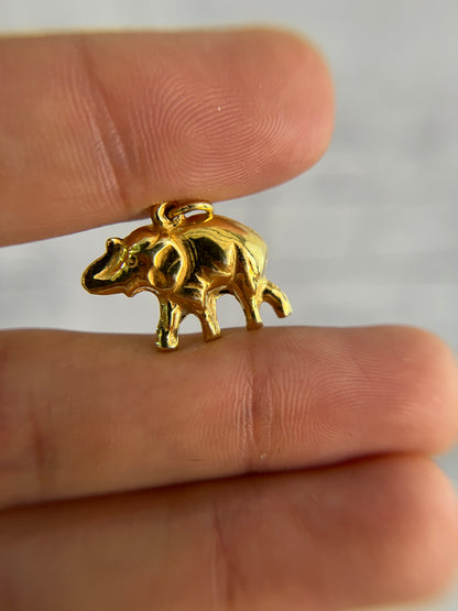 Dije Elefante Plata 925 con Baño de Oro