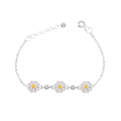 Pulsera Margaritas 20cm Ajustable - Plata 925
