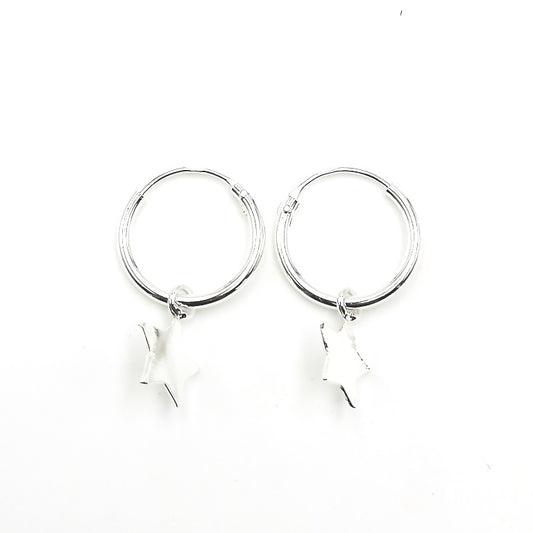 Argollas Estrellas Plata 925