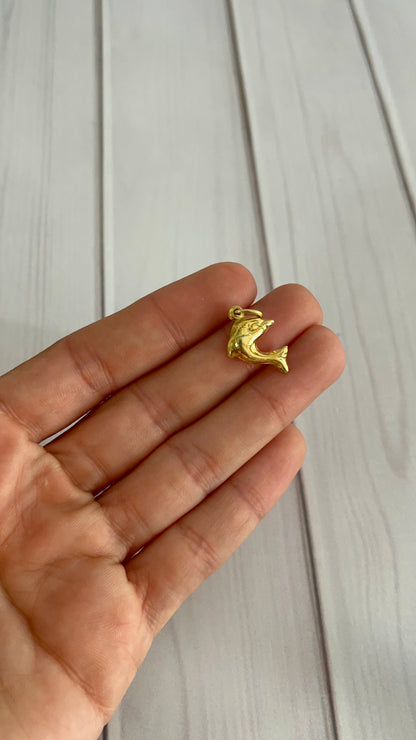 Dije Delfín Plata 925 con Baño de Oro