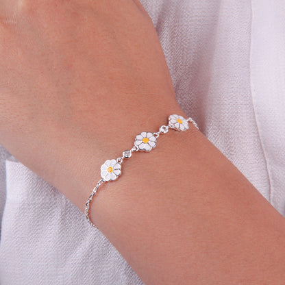 Pulsera Margaritas 20cm Ajustable - Plata 925