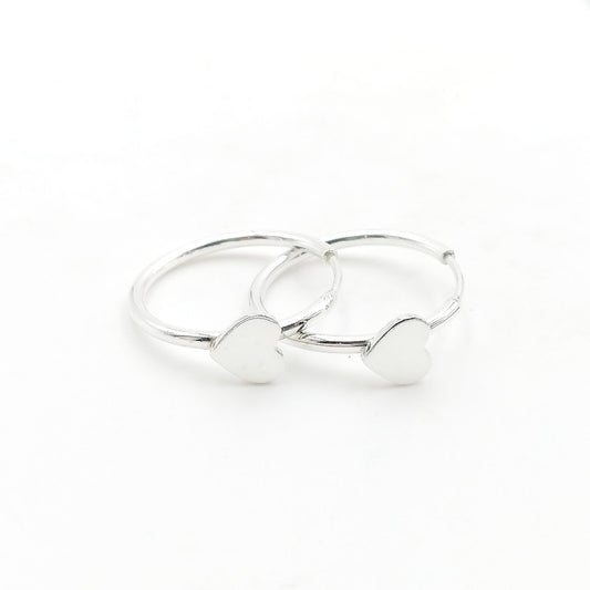 Argollas corazón Plata 925